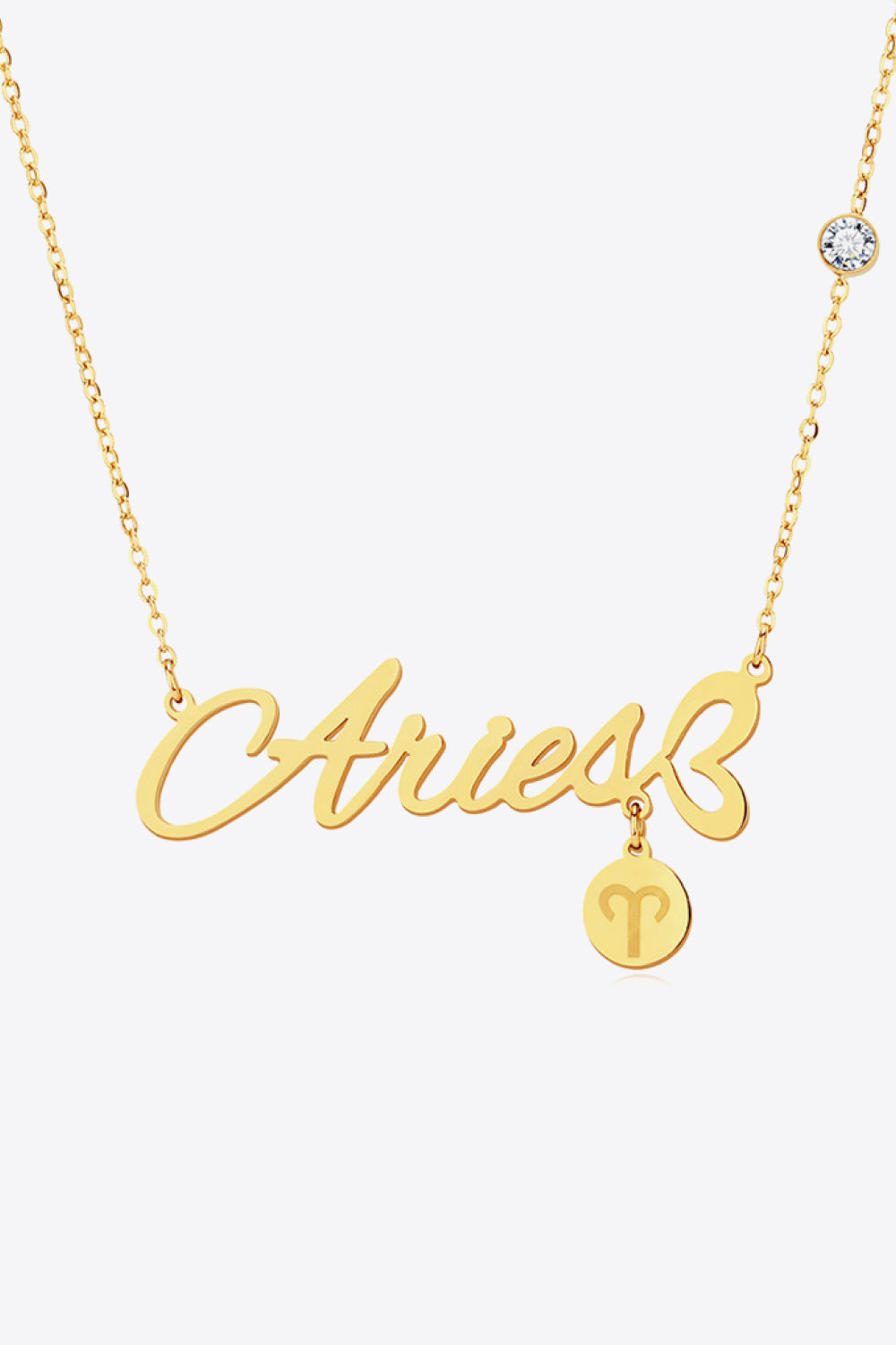 White Smoke Zodiac Pendant Zircon Necklace Zodiac