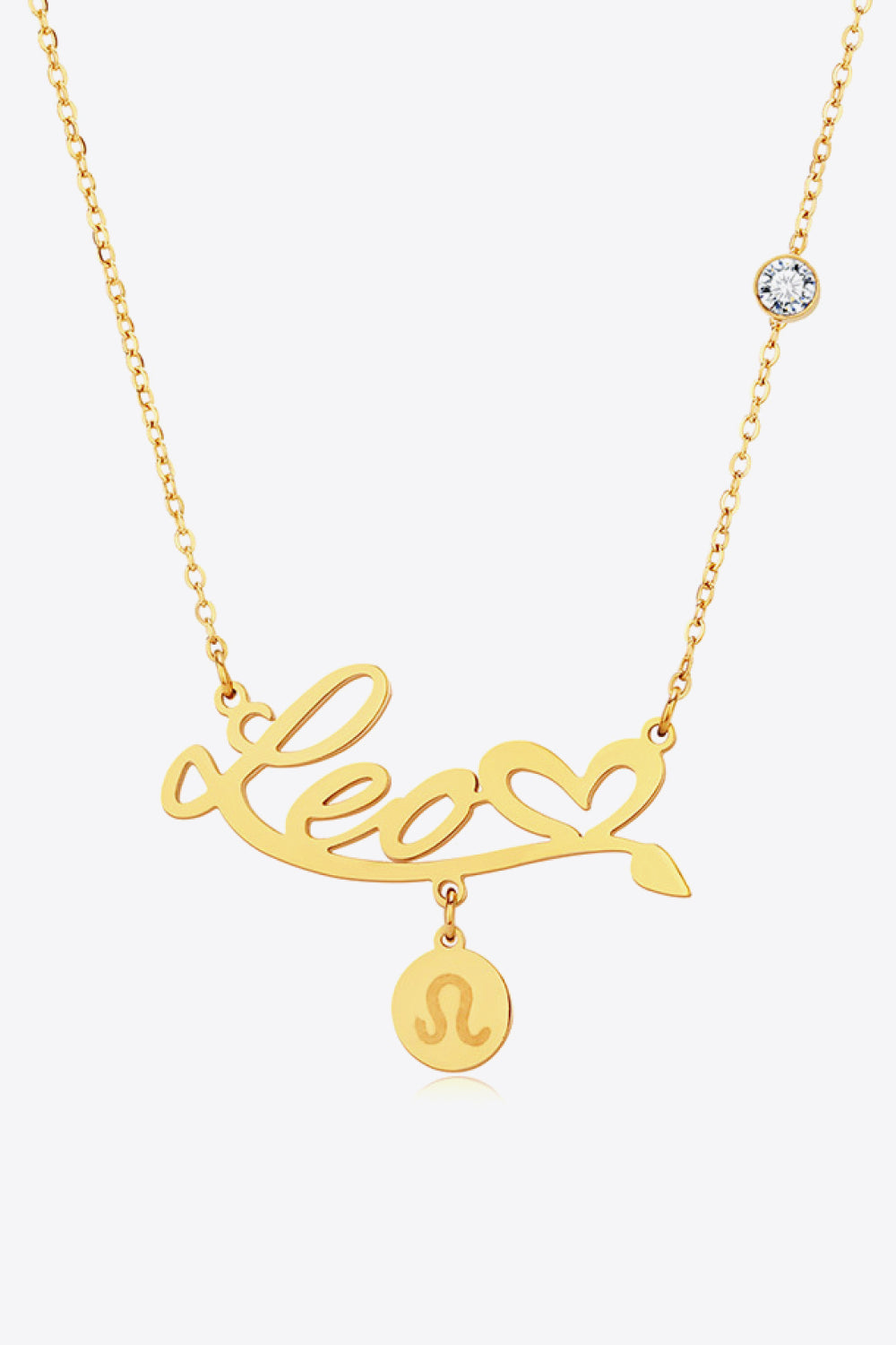 White Smoke Zodiac Pendant Zircon Necklace Zodiac