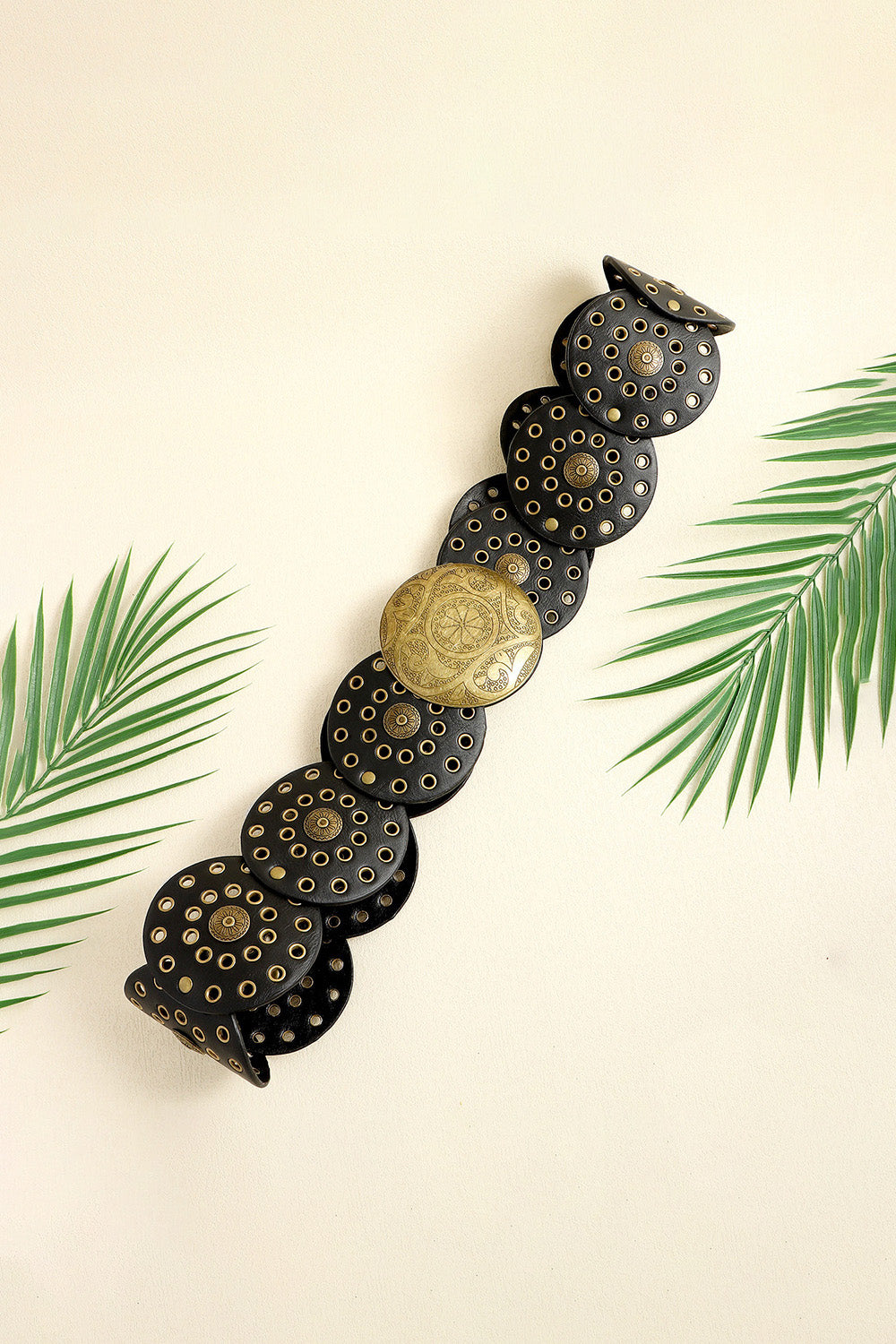 Antique White Vintage PU Leather Wide Belt