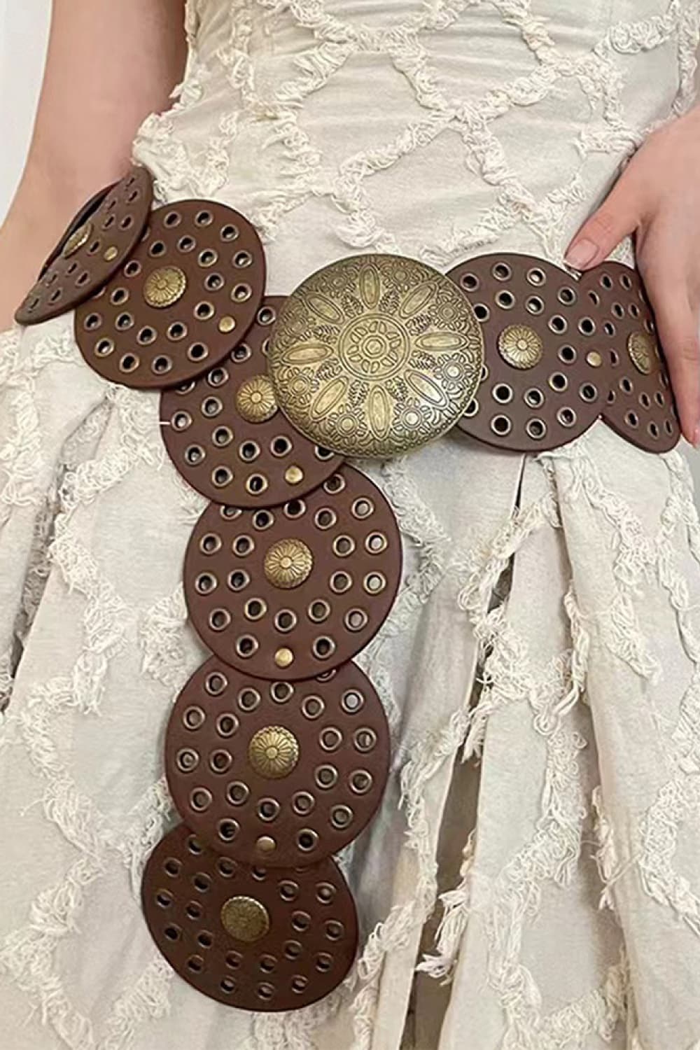 Gray Zinc Alloy PU Disc Belt