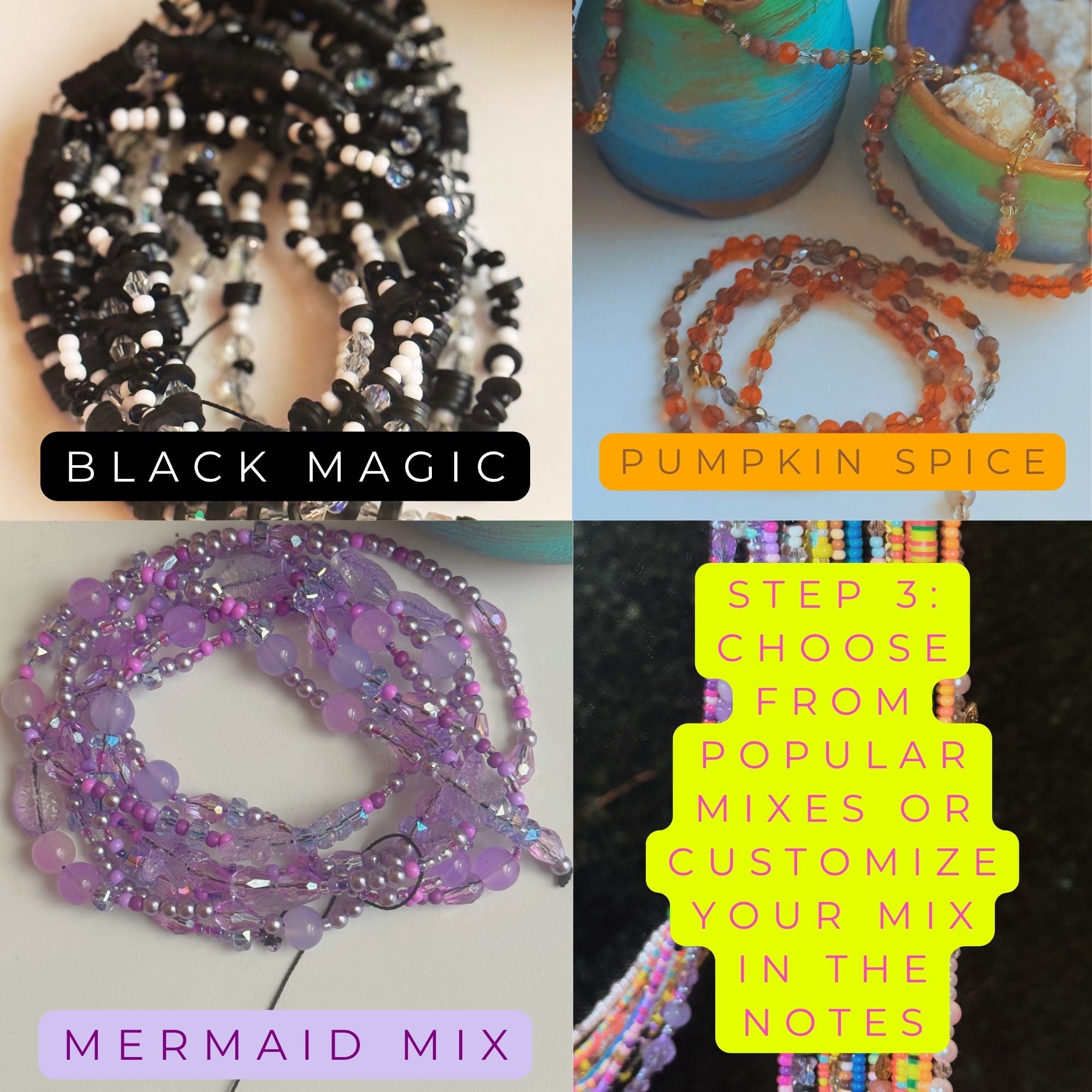 Rosy Brown $5 Custom Waist Beads – Handmade Seed Beads | Buy 3 Get 2 Free Waist Beads