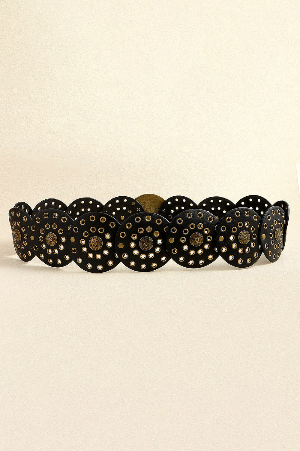 Antique White Vintage PU Leather Wide Belt