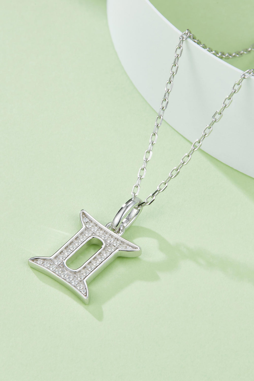 Light Gray Moissanite Constellation Pendant Necklace Zodiac