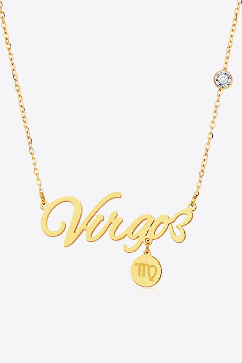 White Smoke Zodiac Pendant Zircon Necklace Zodiac