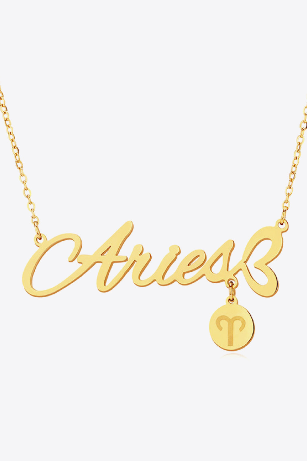 White Smoke Zodiac Pendant Zircon Necklace Zodiac