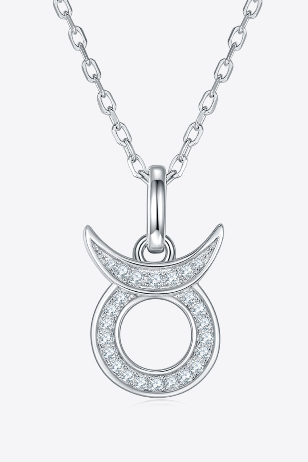 White Smoke Moissanite Constellation Pendant Necklace Zodiac