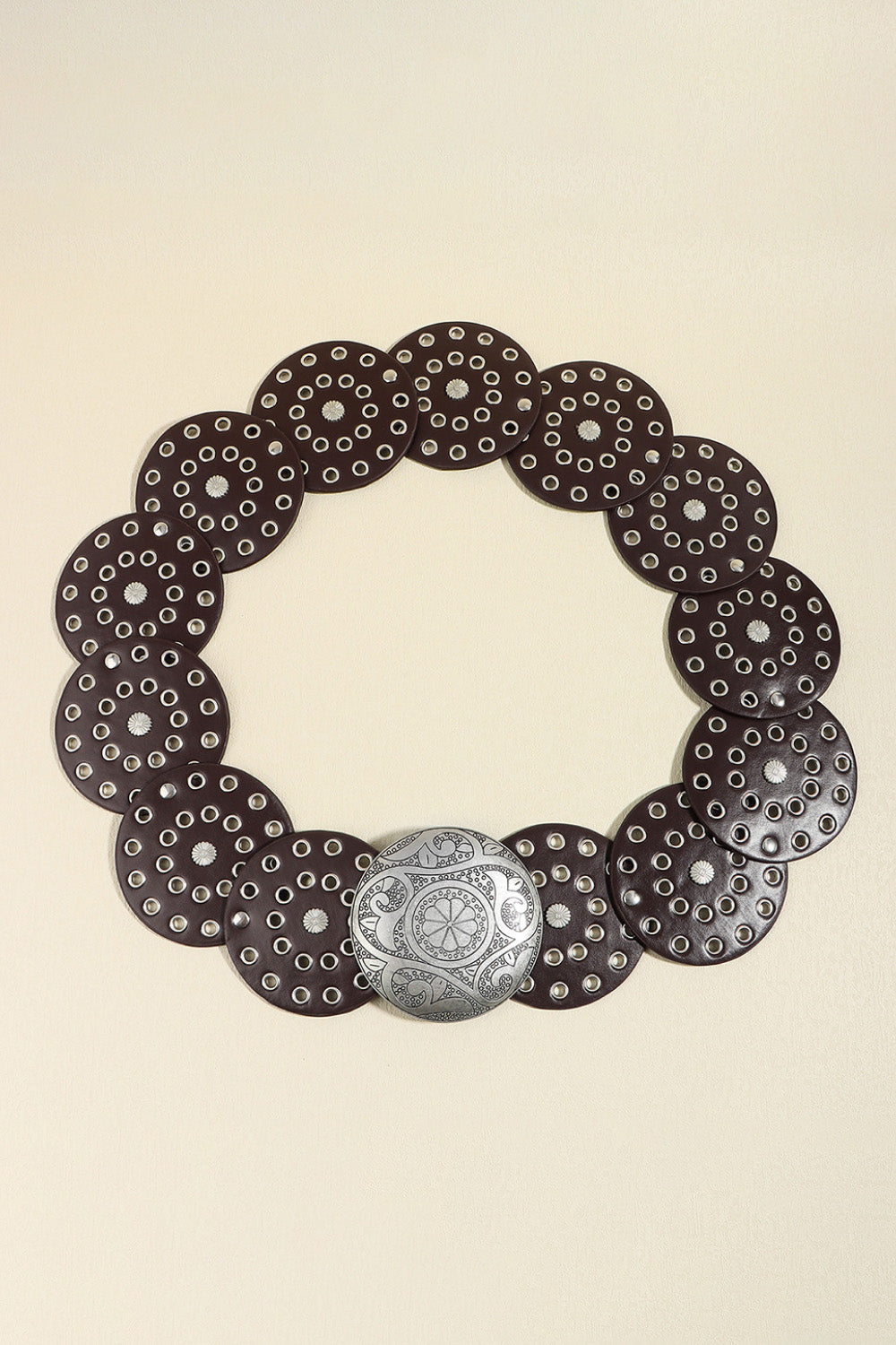 Antique White Vintage PU Leather Wide Belt