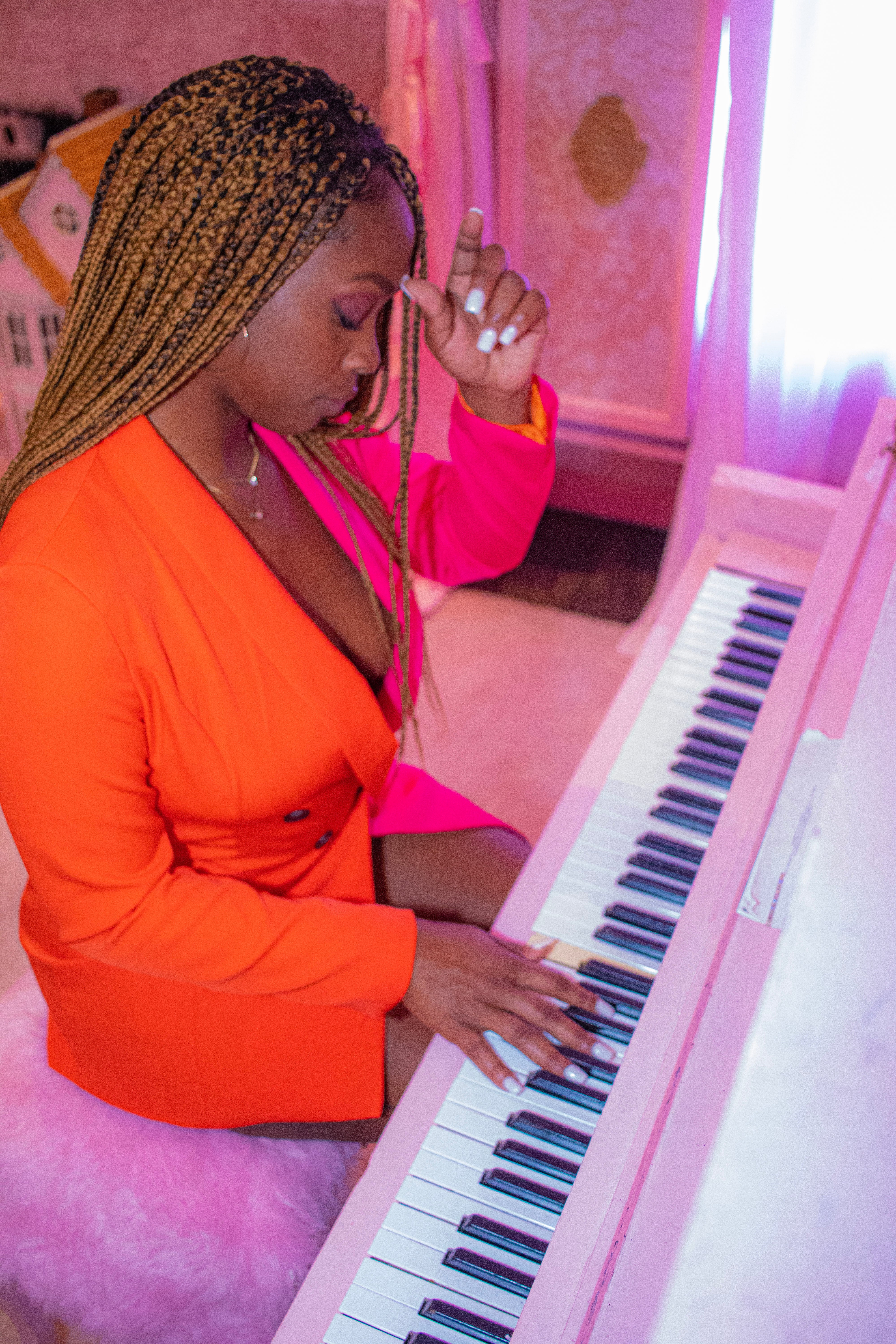 Maroon Tangerine Duo Tone Blazer Dress Dresses