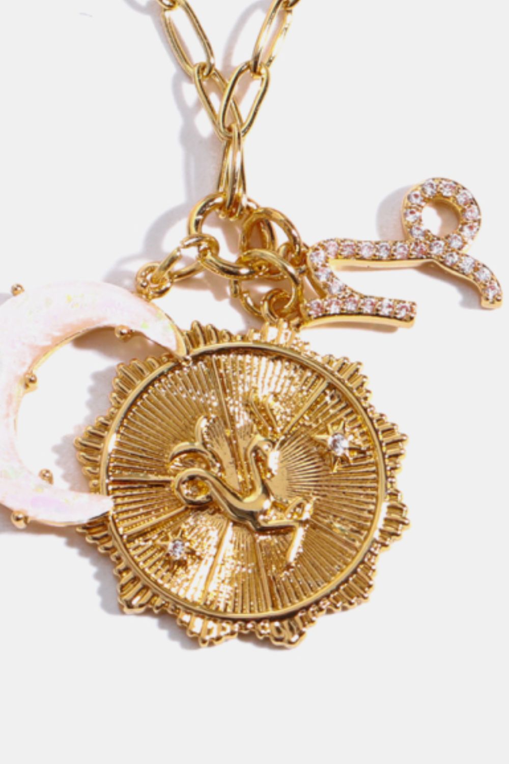 Sienna Constellation and Moon Pendant Copper Necklace Zodiac