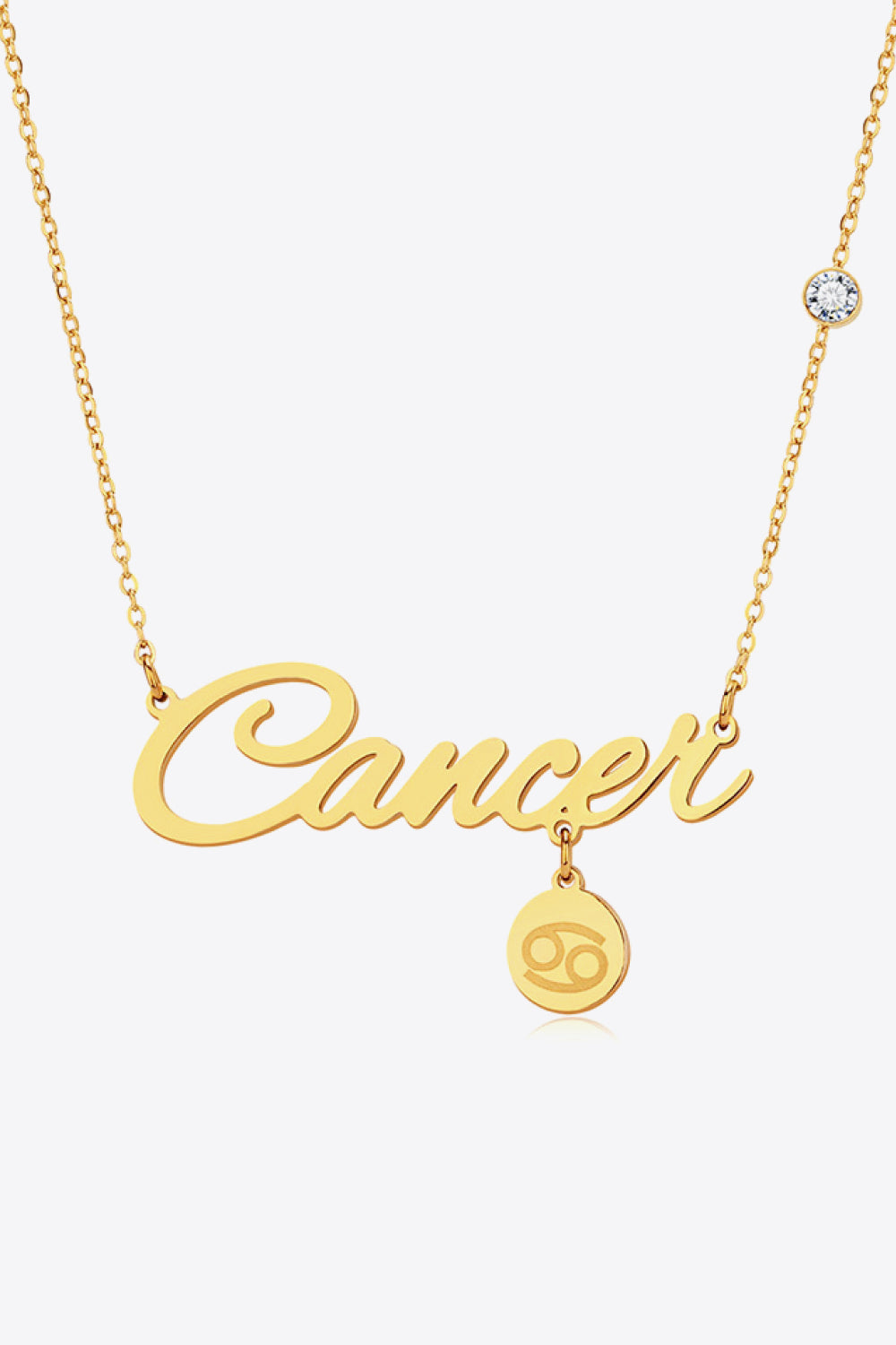 White Smoke Zodiac Pendant Zircon Necklace Zodiac