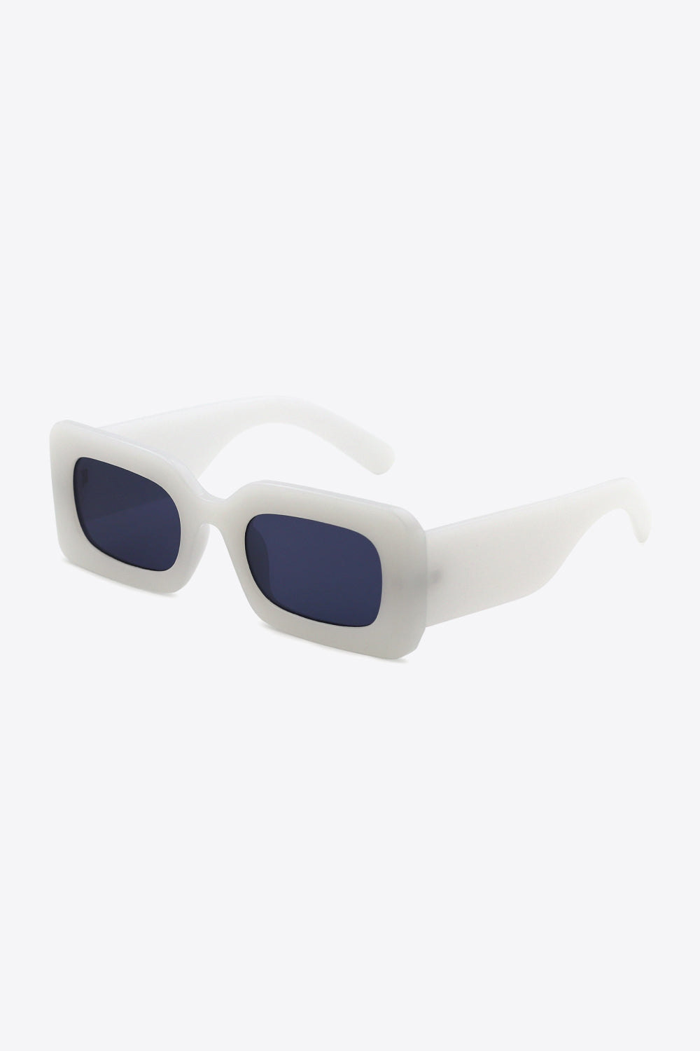 White Smoke First Of All Polycarbonate Frame Rectangle Sunglasses Sunglasses