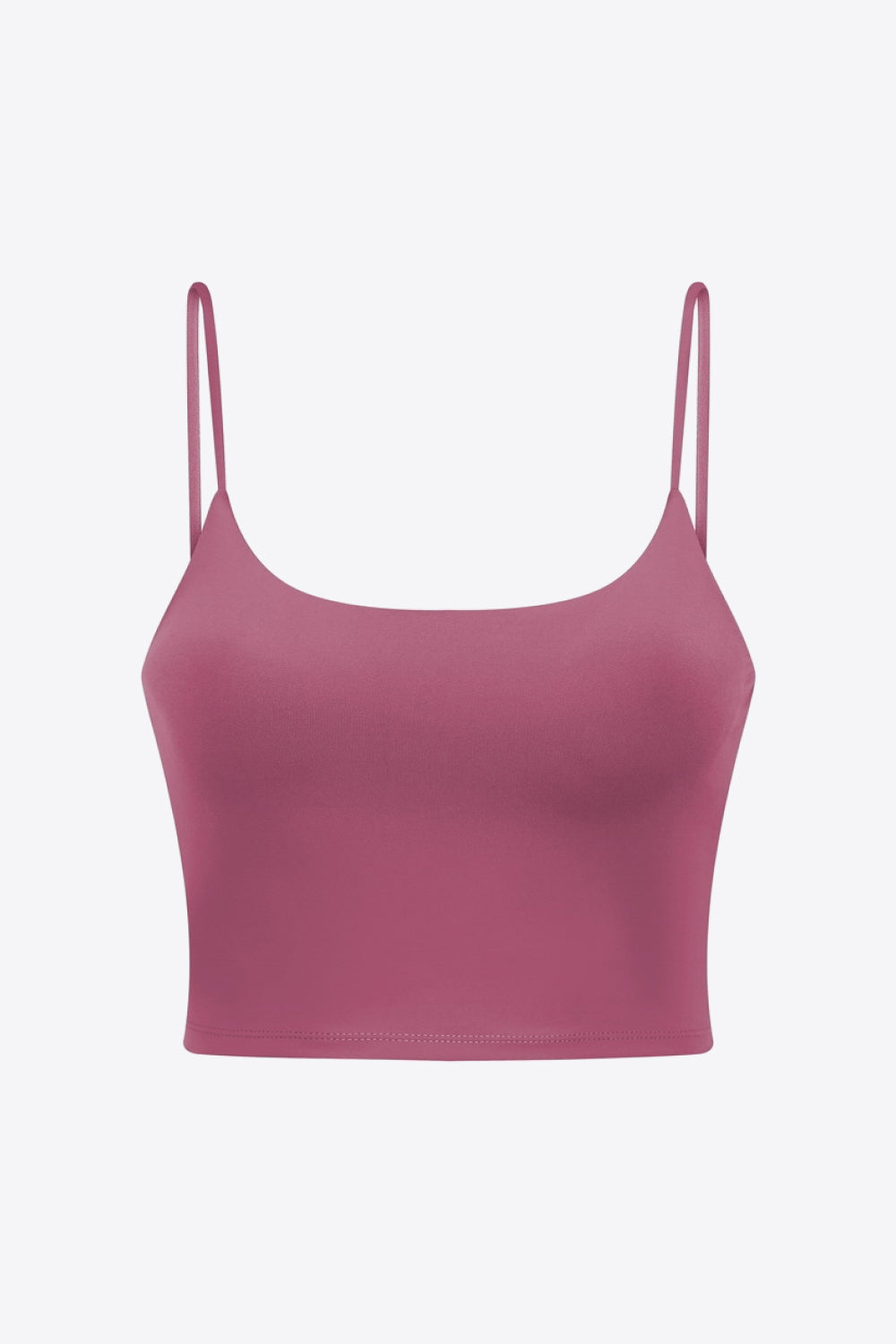Maroon Feel Like Skin Scoop Neck Sports Cami activewear