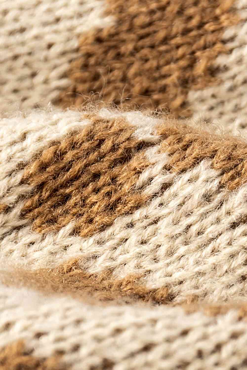 Tan Leopard Pom-Pom Cuffed Beanie Winter Accessories