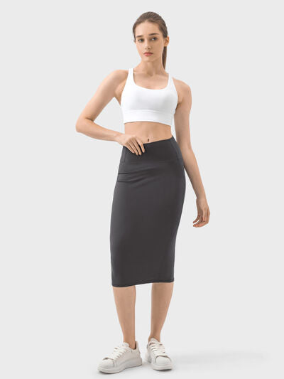 Lavender Slit Wrap Active Skirt activewear