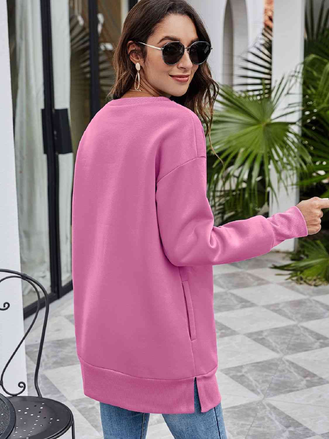 Rosy Brown BELIEVE Graphic Tunic Sweatshirt Gifts