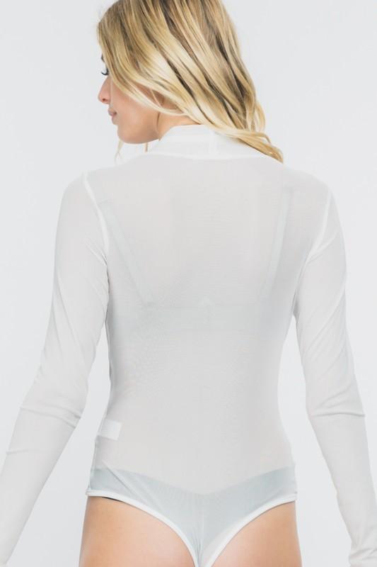 Gina Long Sleeve Mesh Bodysuit - Ivy Reina