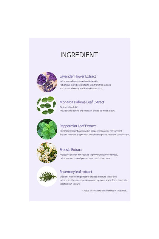 Lavender Esfolio Essence Mask Sheet Compressed Skin Care Mask Sheets