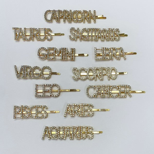 Dim Gray Zodiac Hair Pins Hair Pins