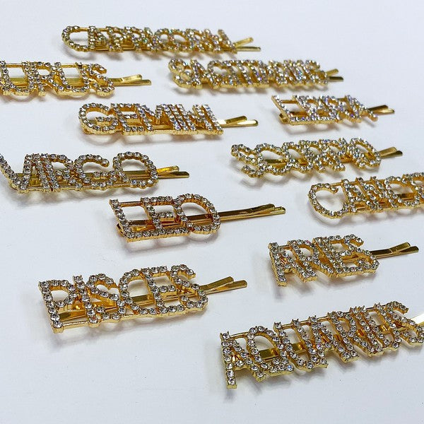 Dim Gray Zodiac Hair Pins Hair Pins