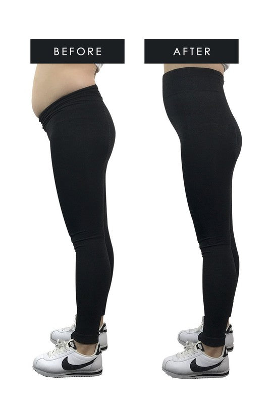 Black Solid Black Leggings Shapewear