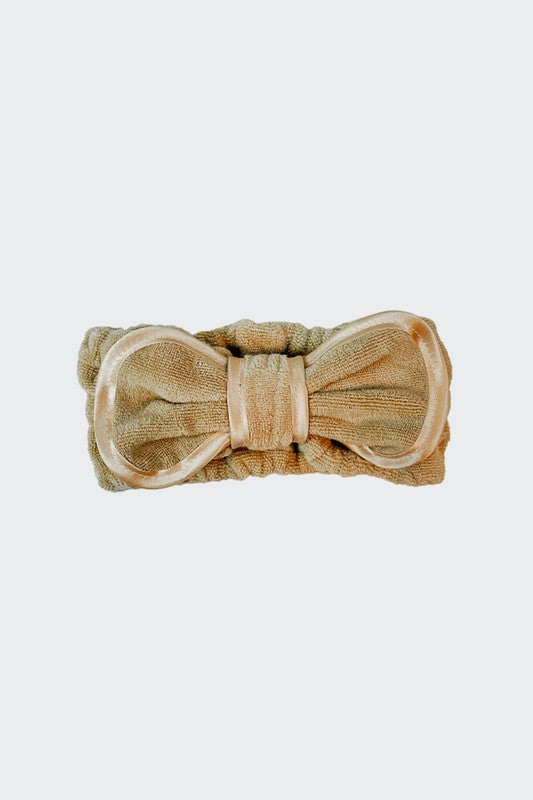 Rosy Brown Luxe Bow Headband Headbands
