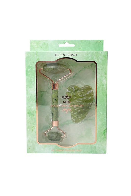 Dim Gray Jade Facial Roller Set Facial Roller
