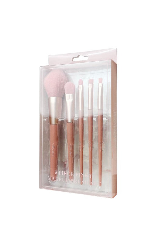 Antique White Celavi 5 Piece Makeup Brush Set Makeup Brushes