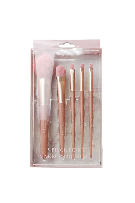 Rosy Brown Celavi 5 Piece Makeup Brush Set Makeup Brushes