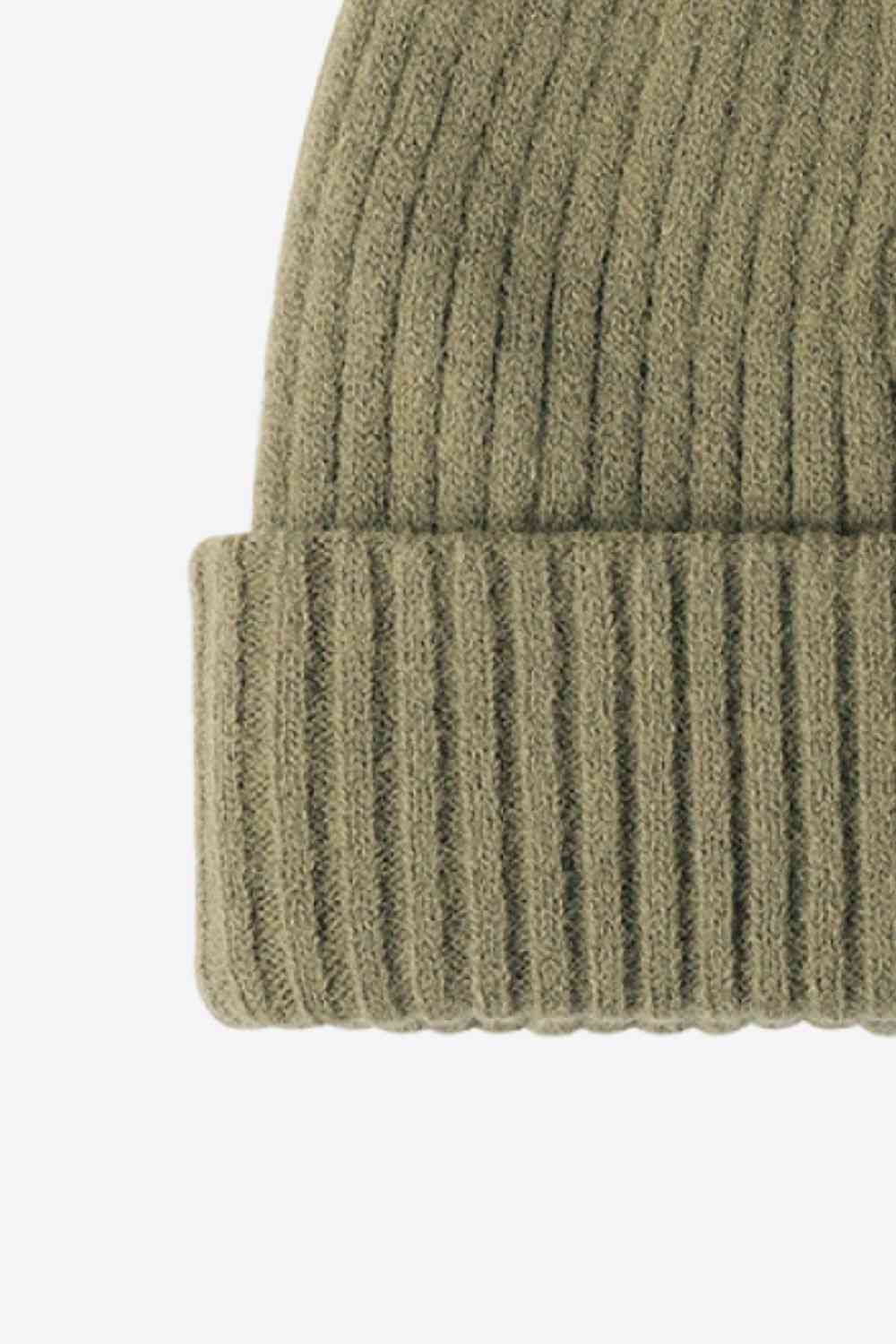 Dim Gray HAPPY Contrast Beanie Winter Accessories