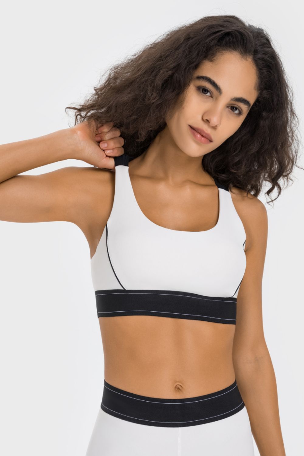 Dark Slate Gray Contrast Sports Bra activewear