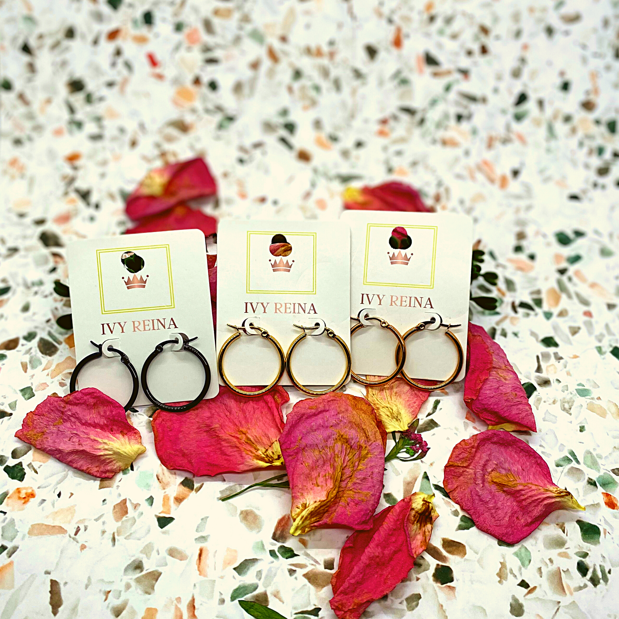 Maroon Rylie Hoops Accessories