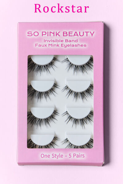 Thistle SO PINK BEAUTY Faux Mink Eyelashes 5 Pairs Valentine's Day