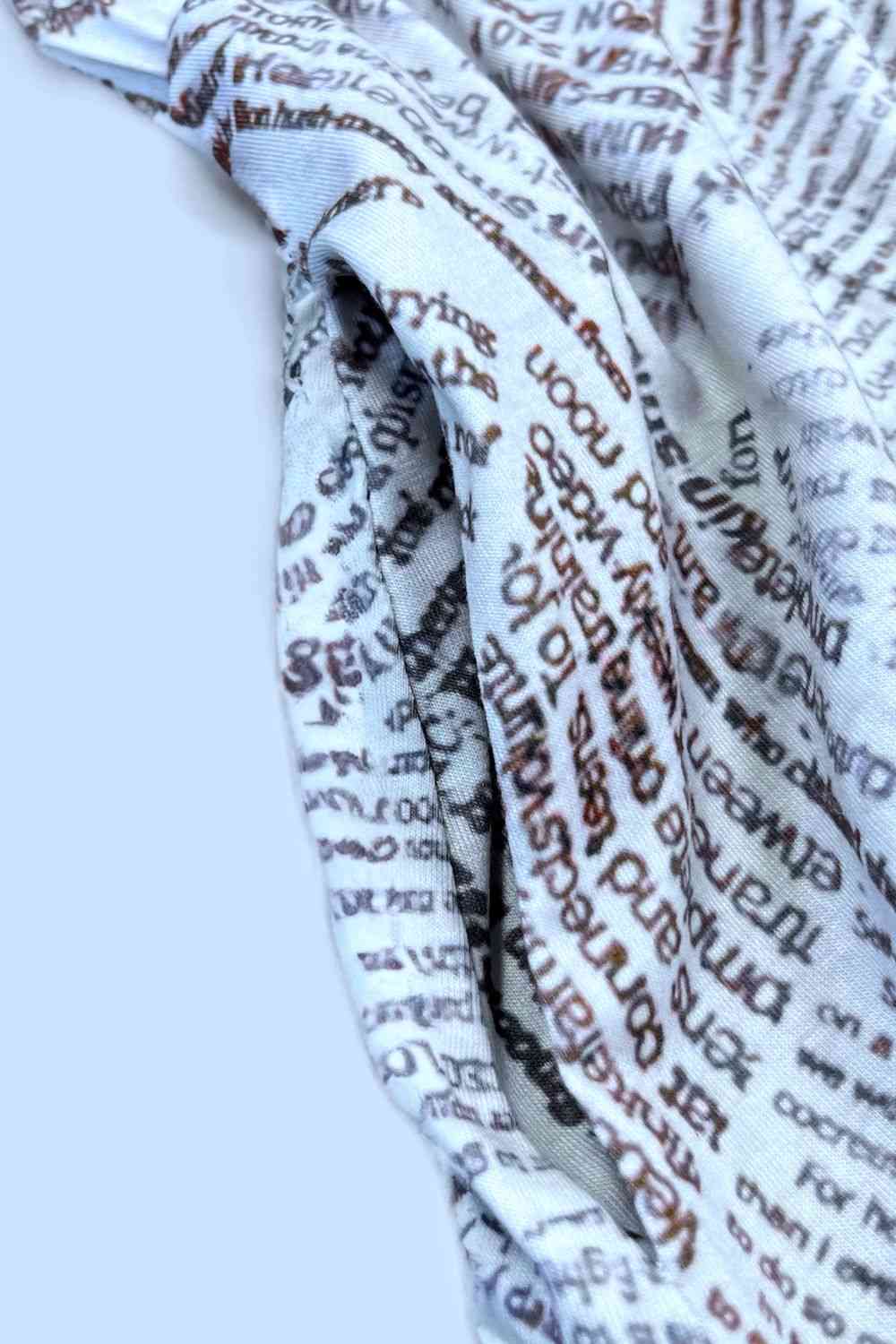 Powder Blue Double Take Printed Scoop Neck Sleeveless Buttoned Magic Dress with Pockets Trends