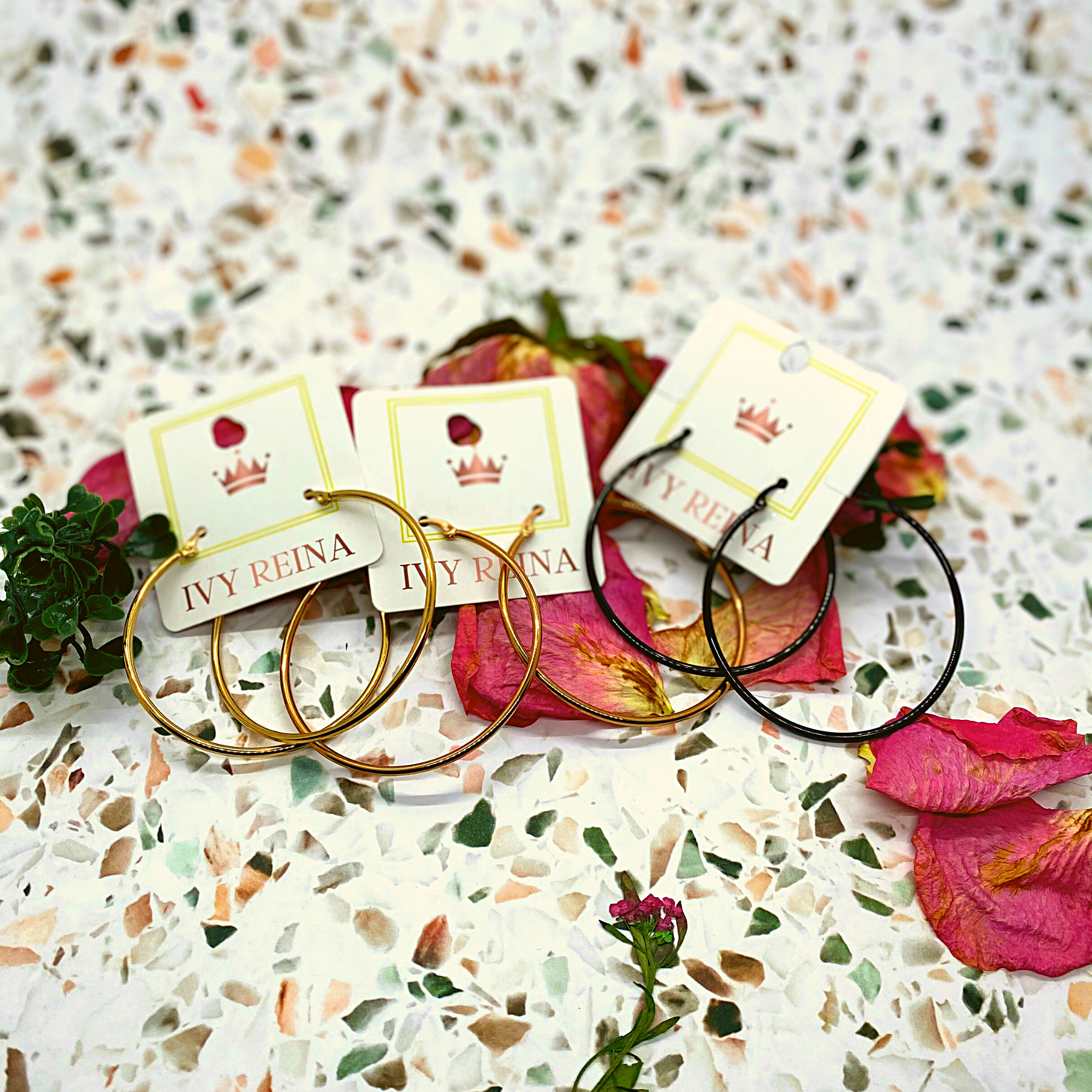 Antique White Velda Hoops Accessories