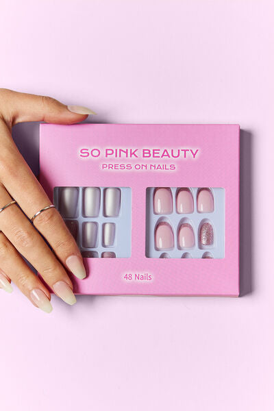 Misty Rose SO PINK BEAUTY Press On Nails 2 Packs Valentine's Day