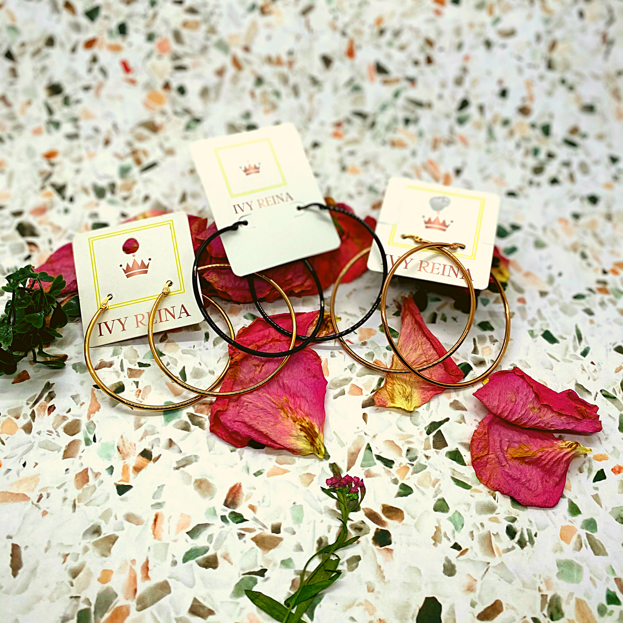 Maroon Monica Hoops Accessories