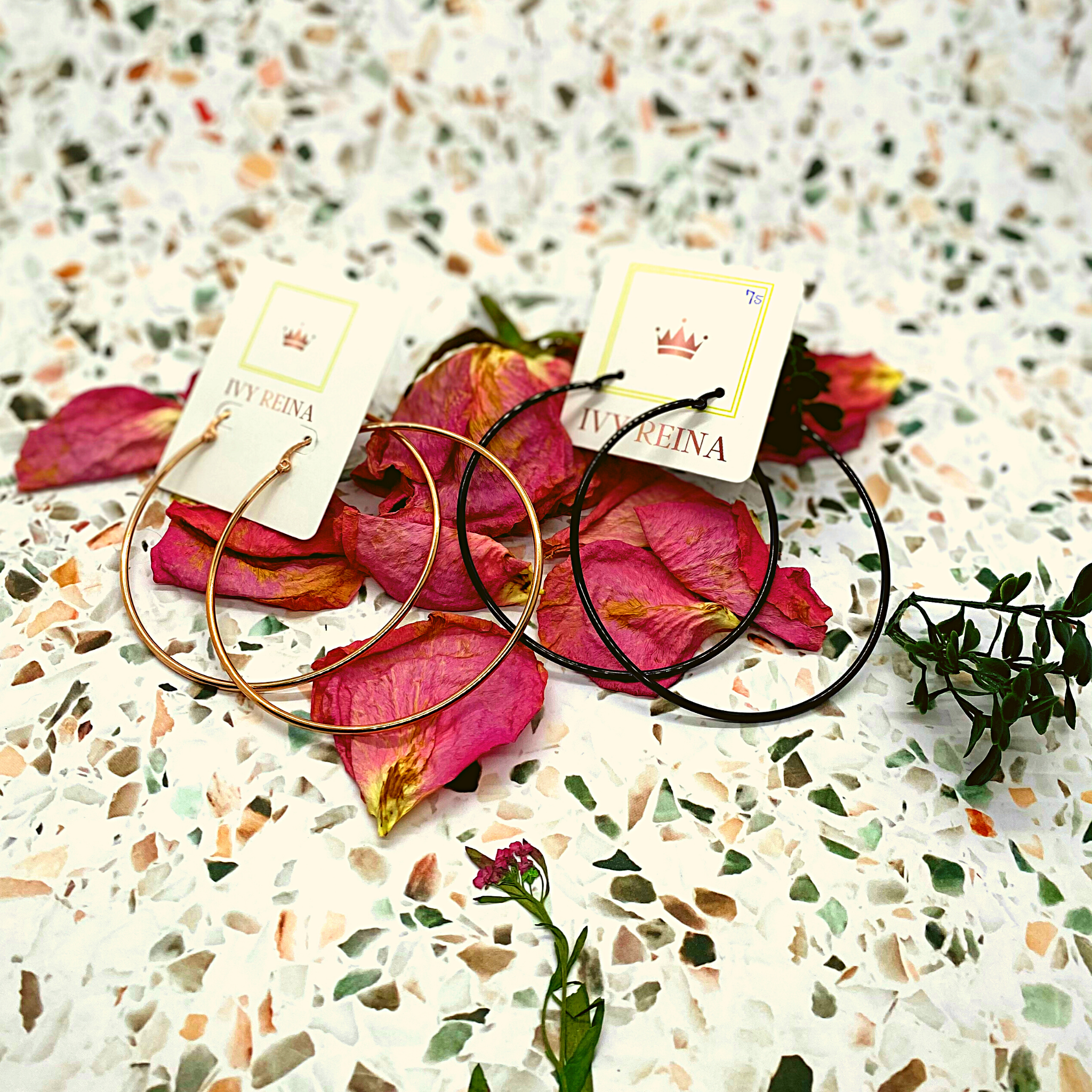 Maroon DeZerai Hoops Earrings