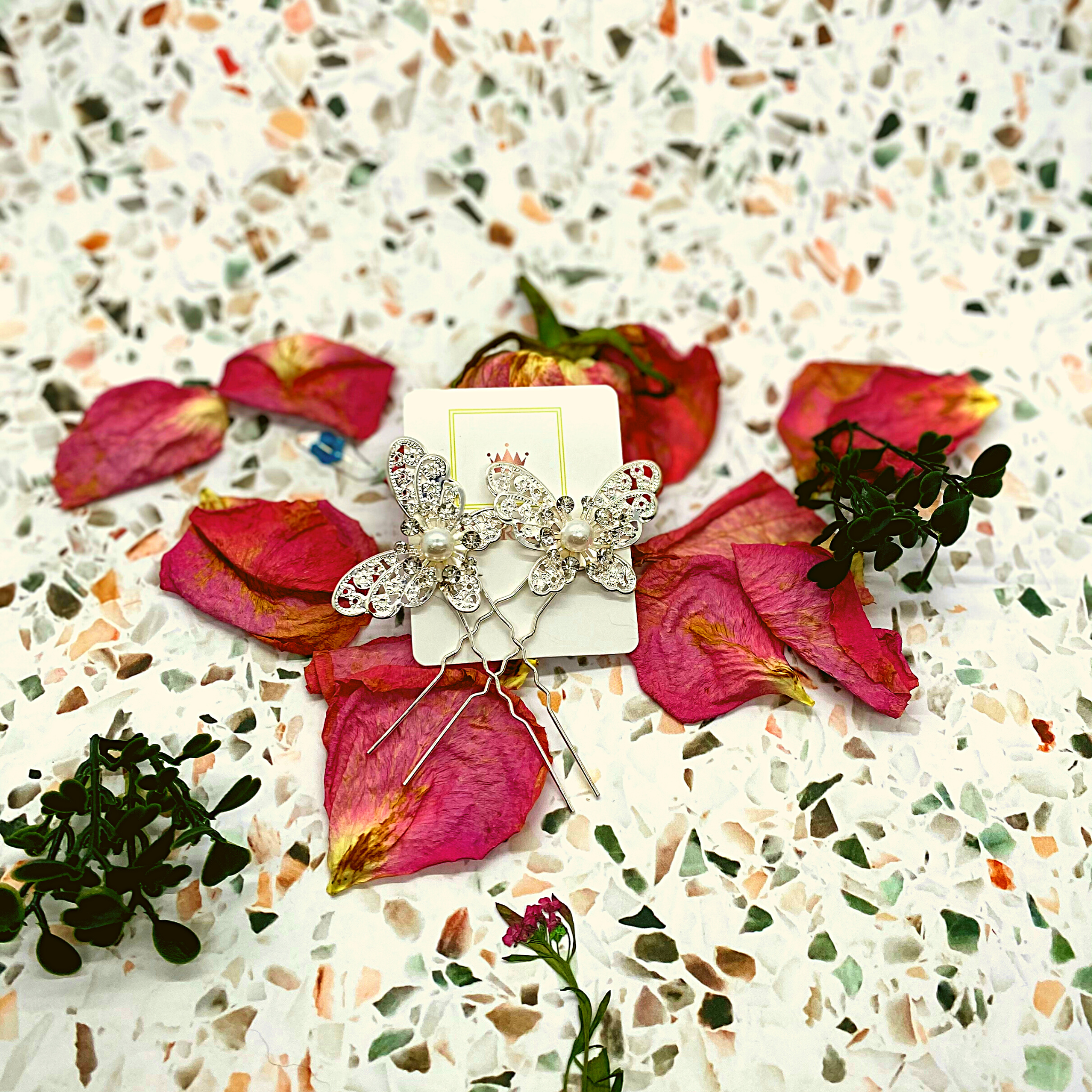 Brown Butterfly Hair pins Hair Pins