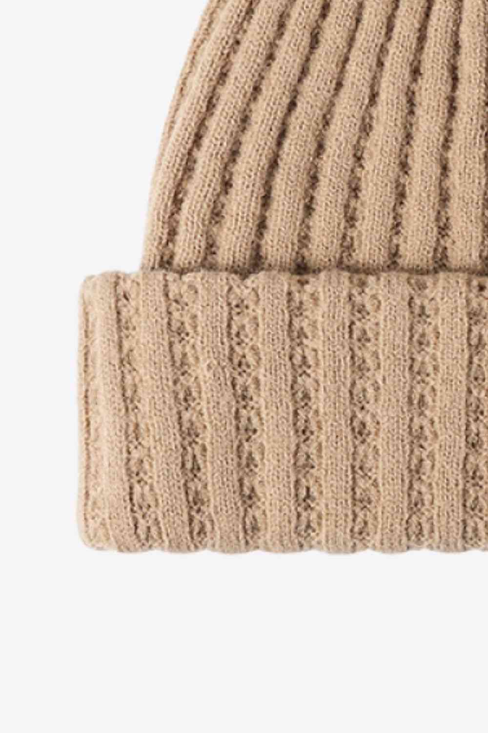 Light Gray Wide Rib Beanie Winter Accessories