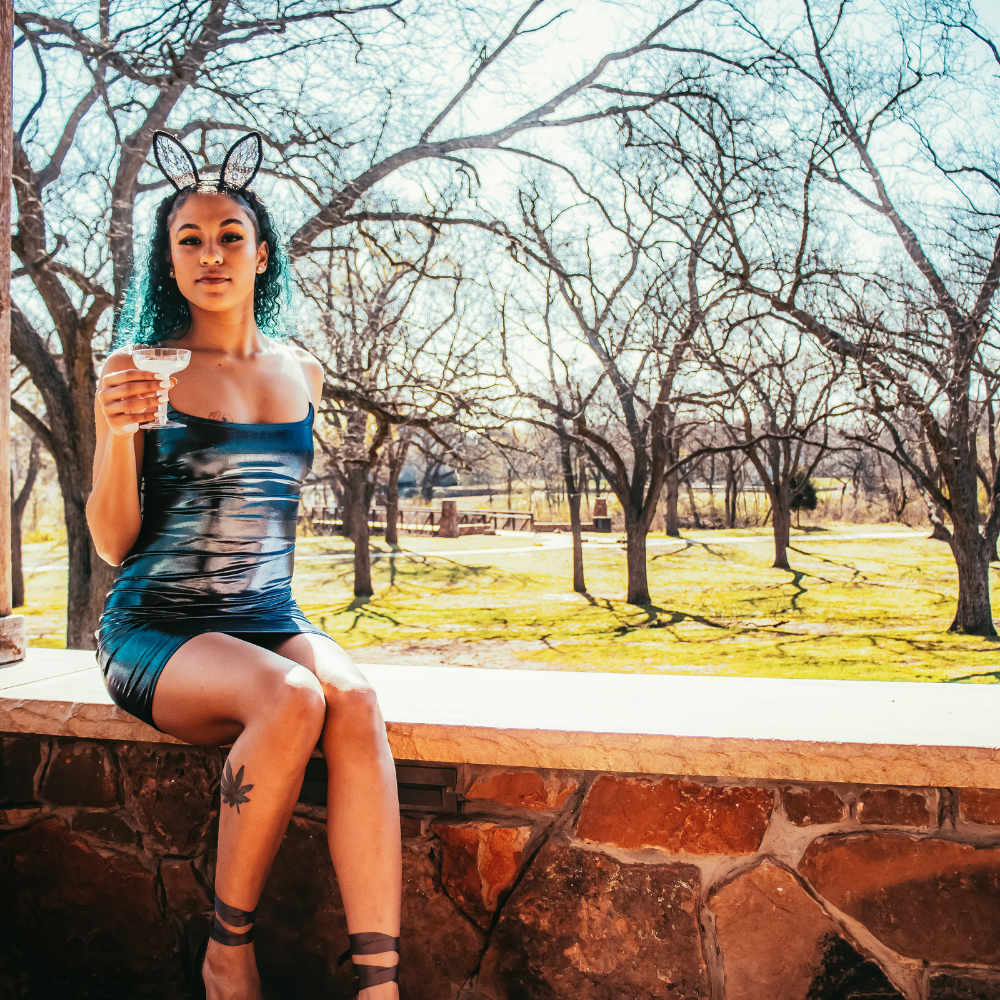 Dark Khaki Kathy holographic dress Dress