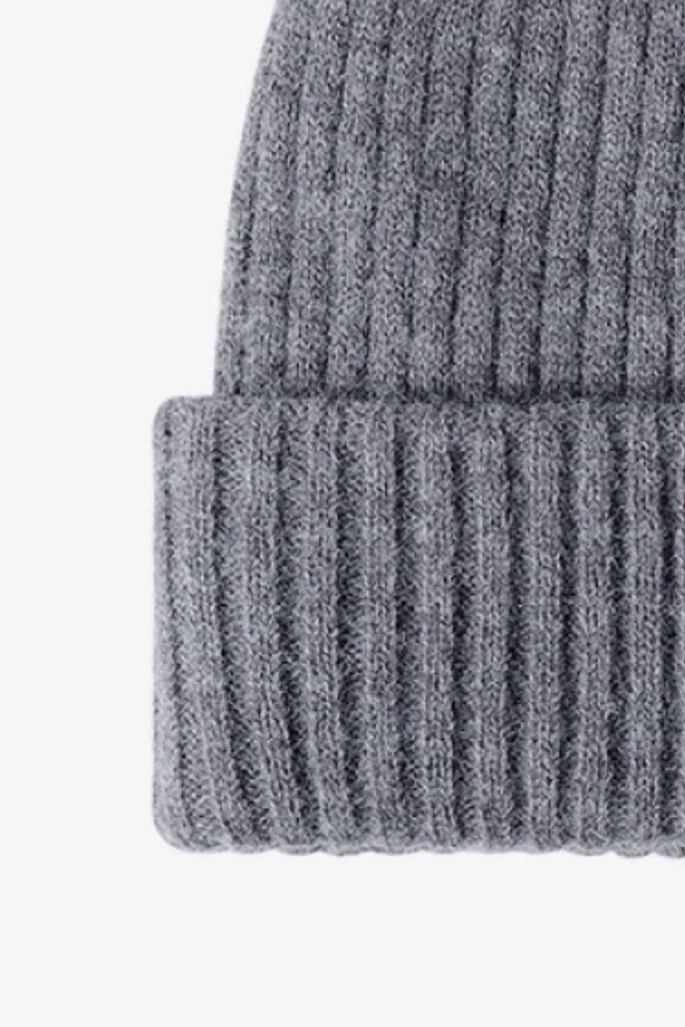 Slate Gray HAPPY Contrast Beanie Winter Accessories