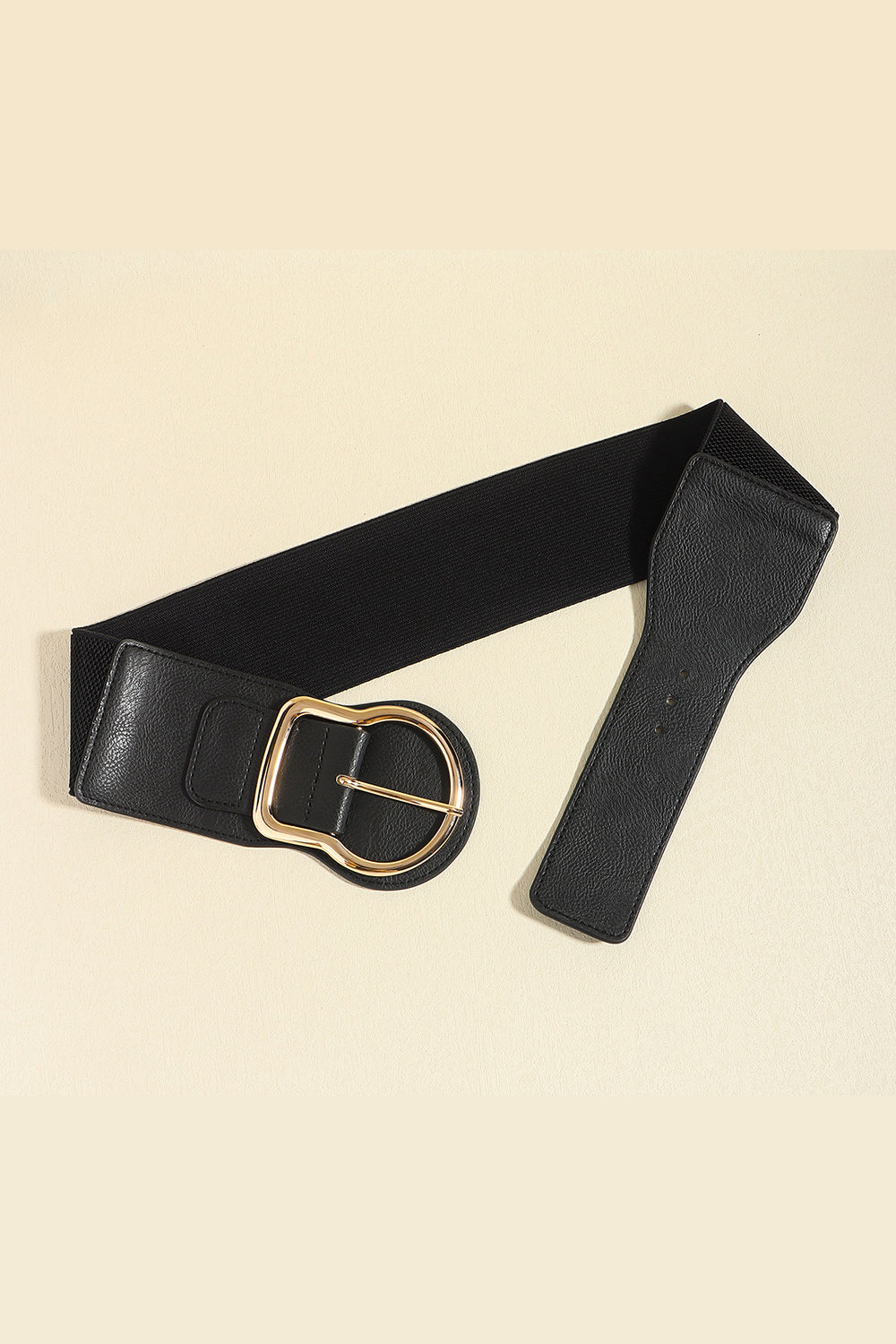 Antique White Zinc Alloy PU Leather Belt Clothing