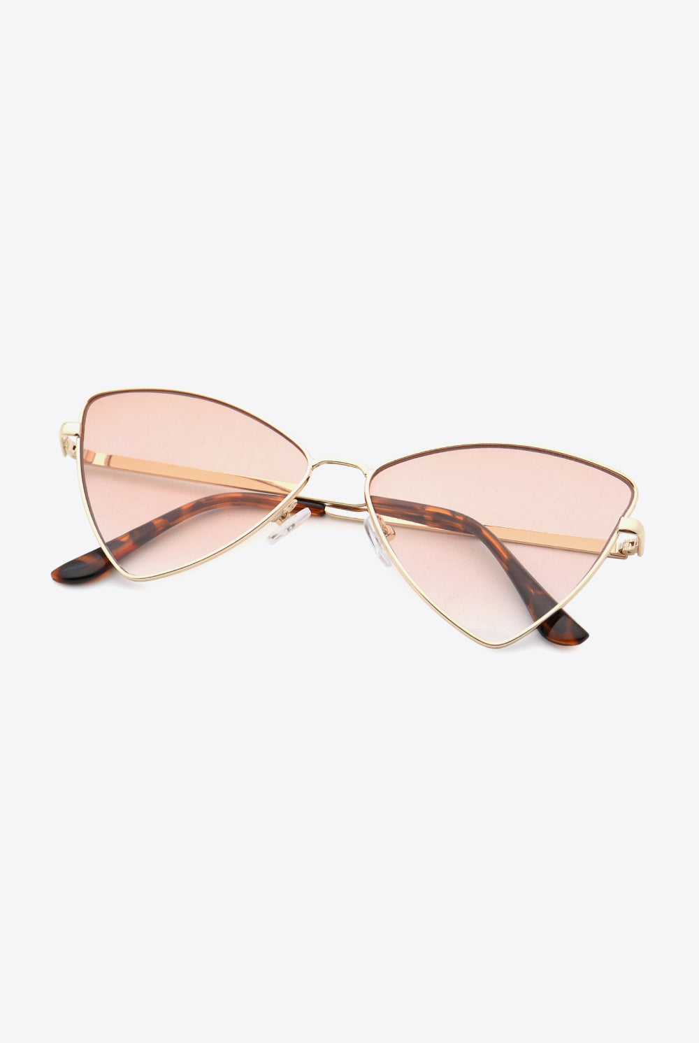 White Smoke My Future Metal Frame Cat-Eye Sunglasses- Pink Sunglasses