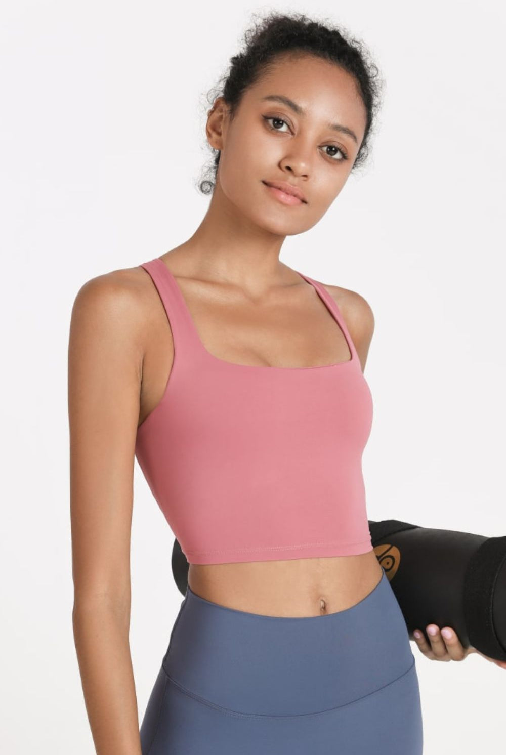White Smoke Never Miss Crisscross Open Back Cropped Sports Cami activewear