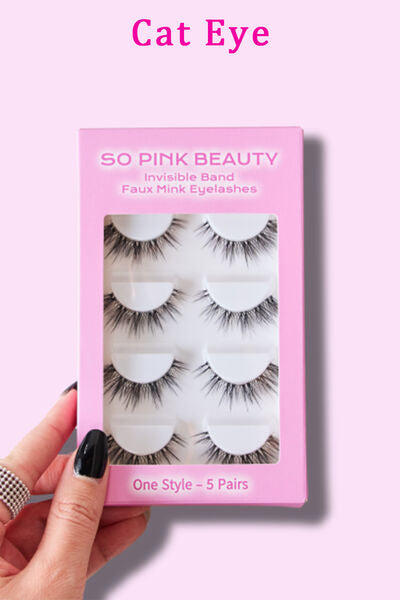 Misty Rose SO PINK BEAUTY Faux Mink Eyelashes 5 Pairs Valentine's Day