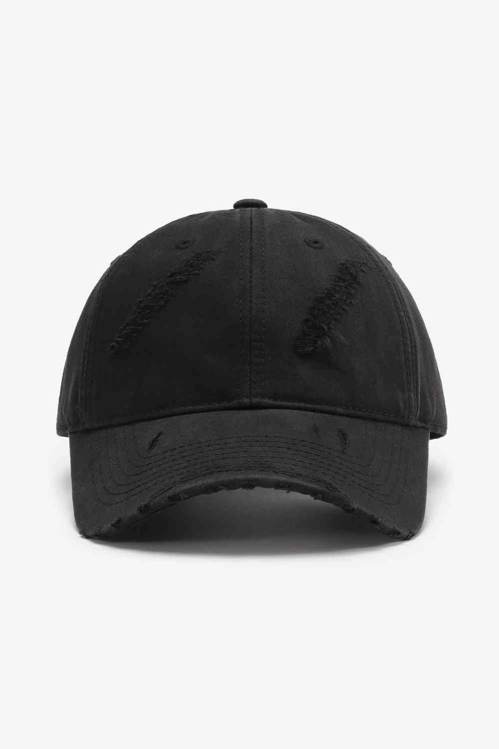 White Smoke Basic Distressed Adjustable Baseball Cap Hats