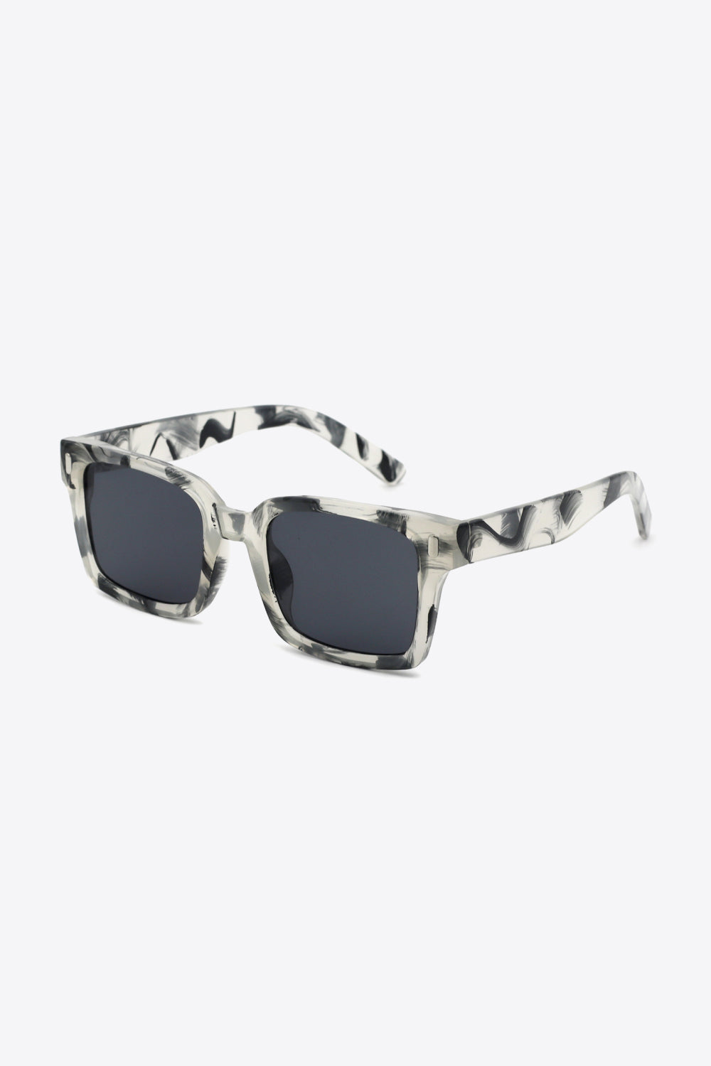 White Smoke UV400 Polycarbonate Square Sunglasses Sunglasses