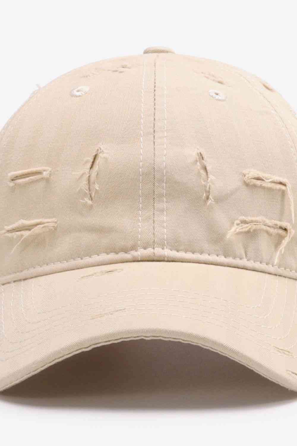 Light Gray Distressed Adjustable Baseball Cap Gifts