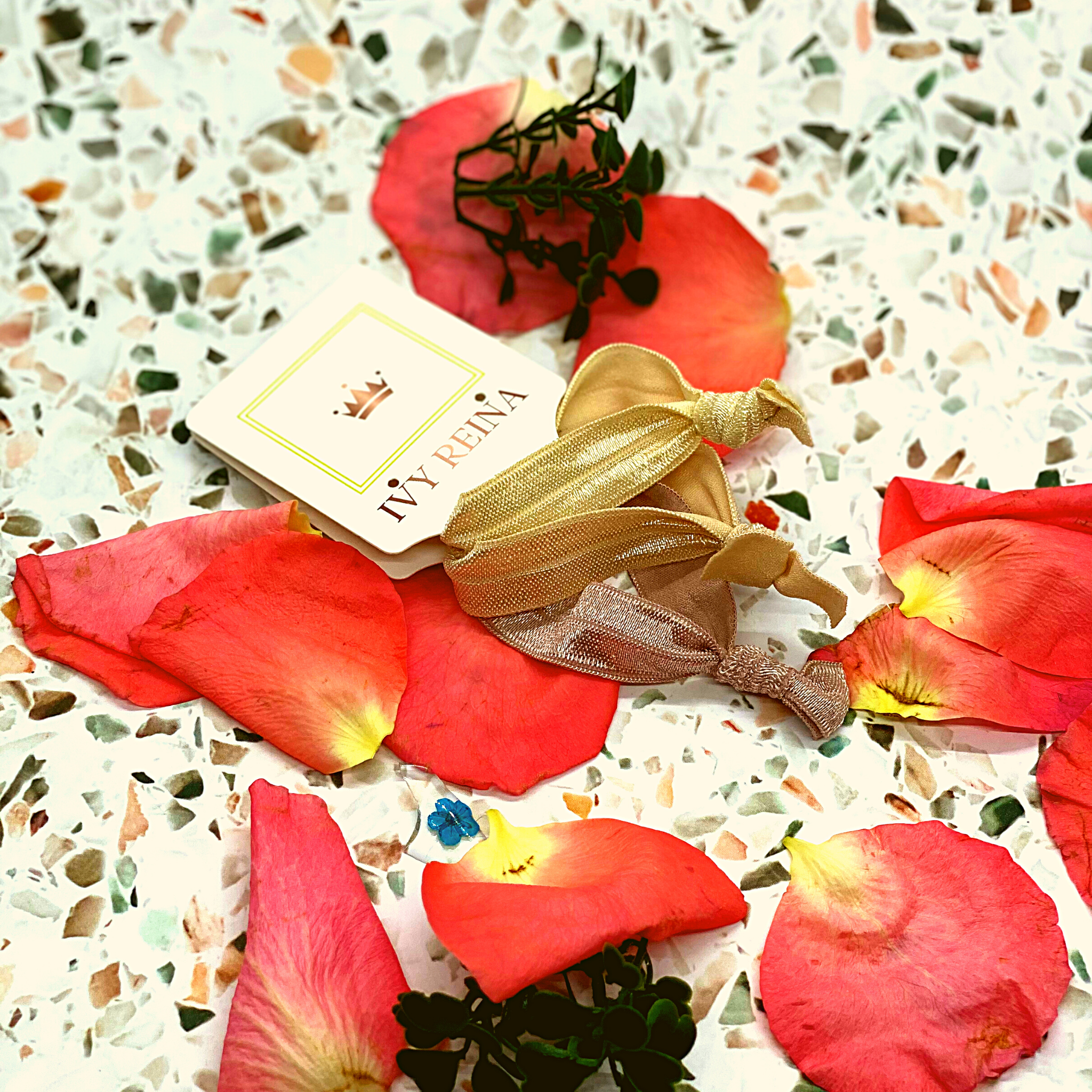 Orange Red Satin Silk Hair Ties Hair Accessory