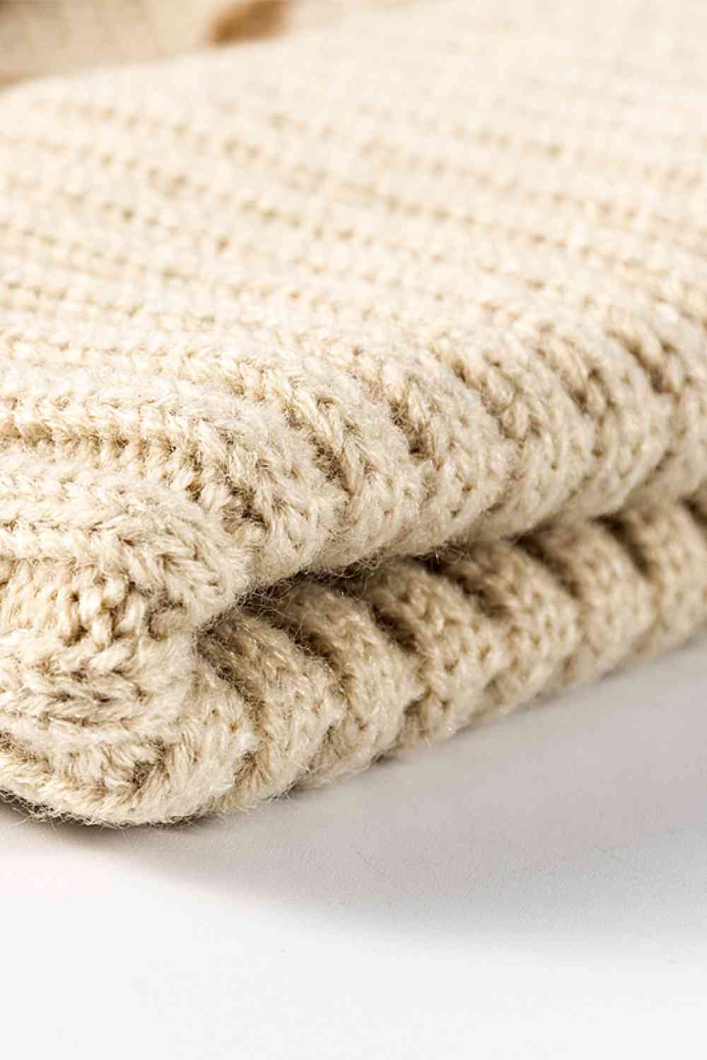 Light Gray Leopard Pom-Pom Cuffed Beanie Winter Accessories